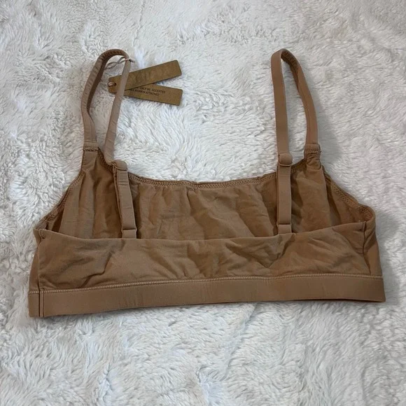 Skims Scoop Neck Bra Ochre Tan Bralette BR-SCN-2025 Womens Size Small NEW - Picture 5 of 10